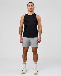 Man wearing Pace 5" Lined Running Short - Alloy | Model:Jaiden | Size:L | Thumbnail Index: 4