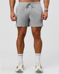 Man wearing Pace 5" Lined Running Short - Alloy | Model:Jaiden | Size:L | Thumbnail Index: 6