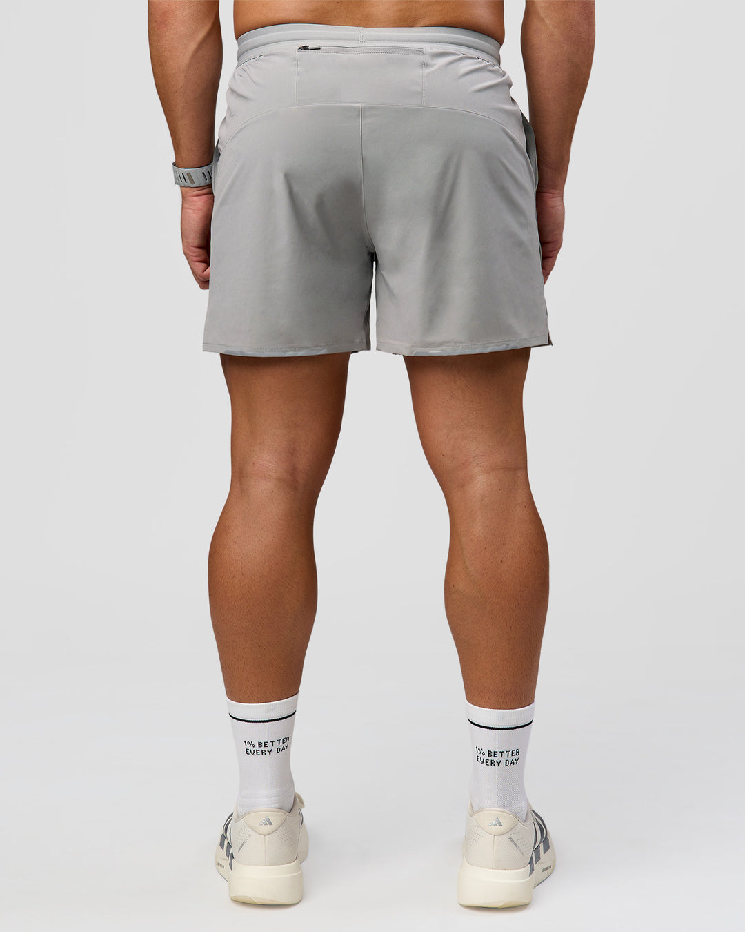 Man wearing Pace 5" Lined Running Short - Alloy | Model:Jaiden | Size:L - view 11