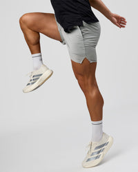 Man wearing Pace 5" Lined Running Short - Alloy | Model:Jaiden | Size:L | Thumbnail Index: 3