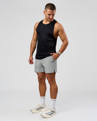 Man wearing Pace 5" Lined Running Short - Alloy | Model:Jaiden | Size:L | Thumbnail Index: 18