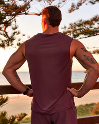 Man wearing Rep Muscle Training Tank - Cherry Lacquer | Model:Riley | Size:L | Thumbnail Index: 6