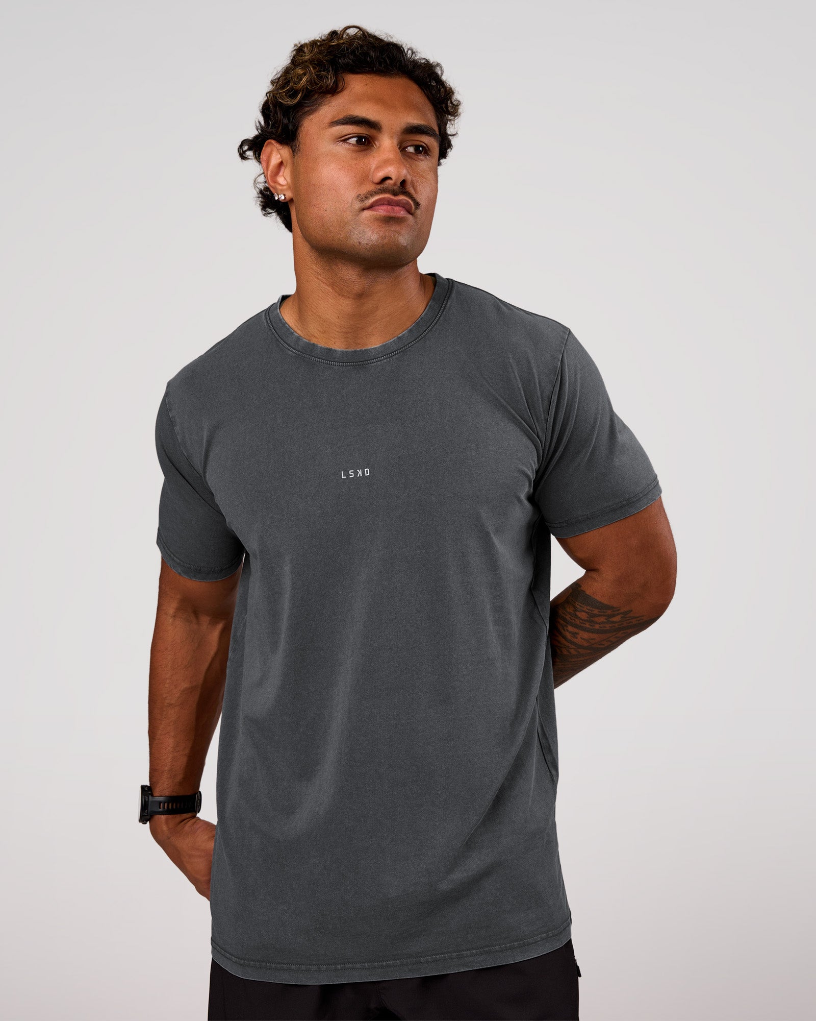 Base FLXCotton Tee Oversized - Dark Storm Washed | LSKD