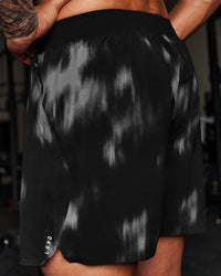 Man wearing Functional Training 5" Short - Bitmap Blur Black | Model:Xav | Size:L | Thumbnail Index: 0