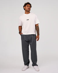 Man wearing Progression Super Heavyweight Boxed Tee - White-Black | Model:Xav | Size:L | Thumbnail Index: 7