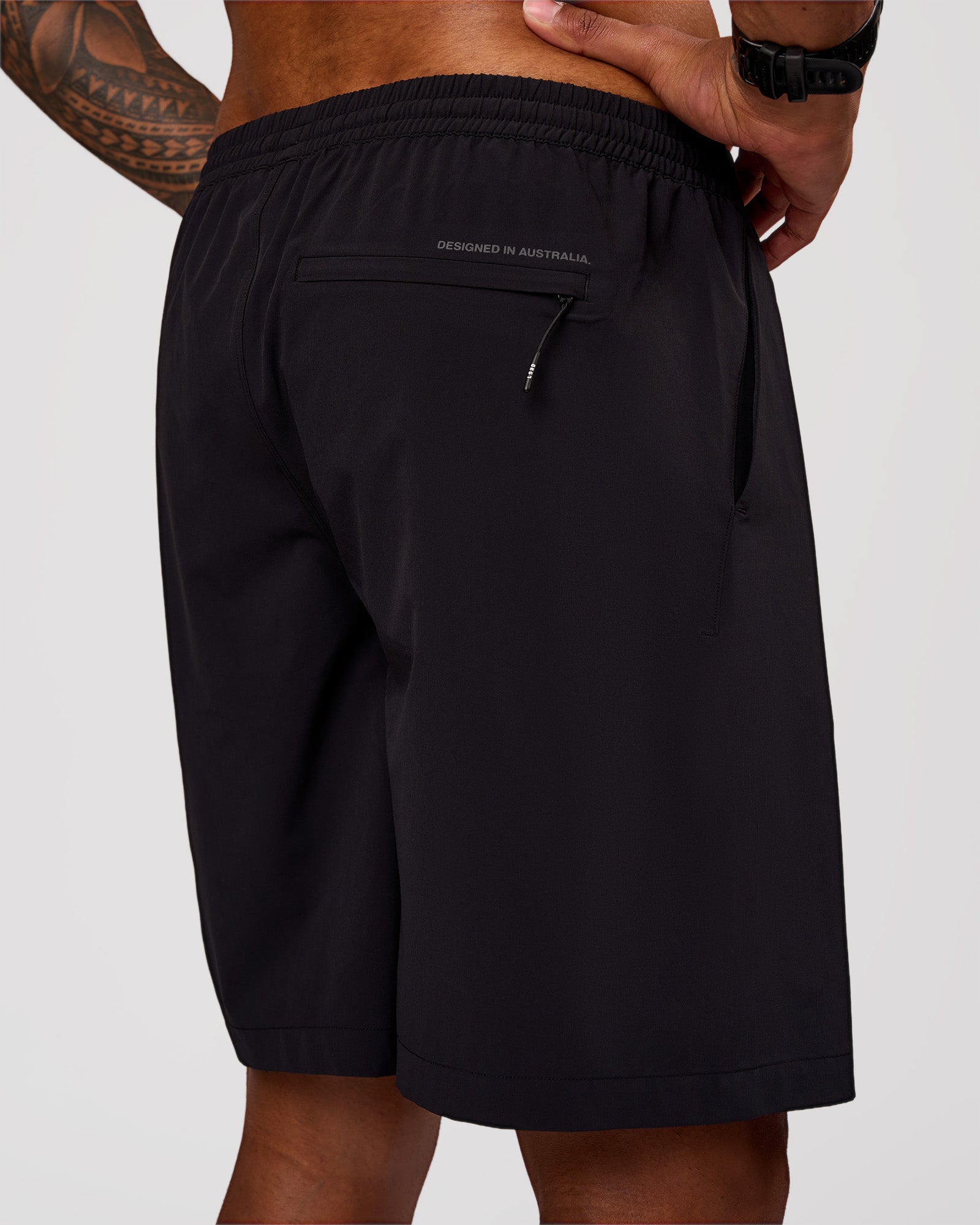 Man wearing Rep Movement 9" Training Short - Black | Model:Xav | Size:L