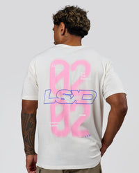 Man wearing SoCal 26 FLXCotton Oversize Tee  - Off White-Pink Rose | Model:Xav | Size:L | Thumbnail Index: 15