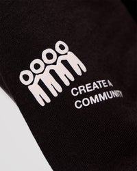 Man wearing Values Manifesto Heavyweight Oversized Tee  - Black-White | Model:Xav | Size:L | Thumbnail Index: 12