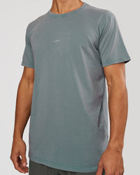 Man wearing Base FLXCotton Tee - Blue Mirage Washed | Model:Albert | Size:M | Thumbnail Index: 1