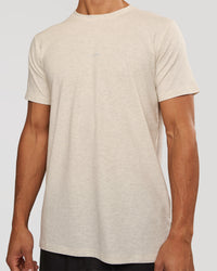 Man wearing Base FLXCotton Tee - Silver Marl | Model:Albert | Size:M | Thumbnail Index: 1