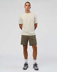 Man wearing Base FLXCotton Tee - Silver Marl | Model:Albert | Size:M | Thumbnail Index: 8
