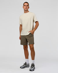 Man wearing Base FLXCotton Tee - Silver Marl | Model:Albert | Size:M | Thumbnail Index: 9