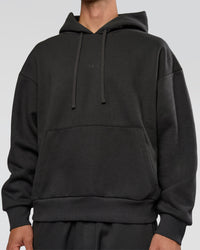 Man wearing Base Oversized DC Hoodie - Onyx | Model:Albert | Size:M | Thumbnail Index: 7