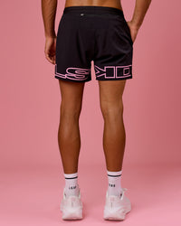 Man wearing BCAM Pace 5" Lined Running Short - Black | Model:Albert | Size:M | Thumbnail Index: 7