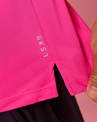 Man wearing BCAM Rep Muscle Training Tank - Ultra Pink | Model:Albert | Size:M | Thumbnail Index: 3