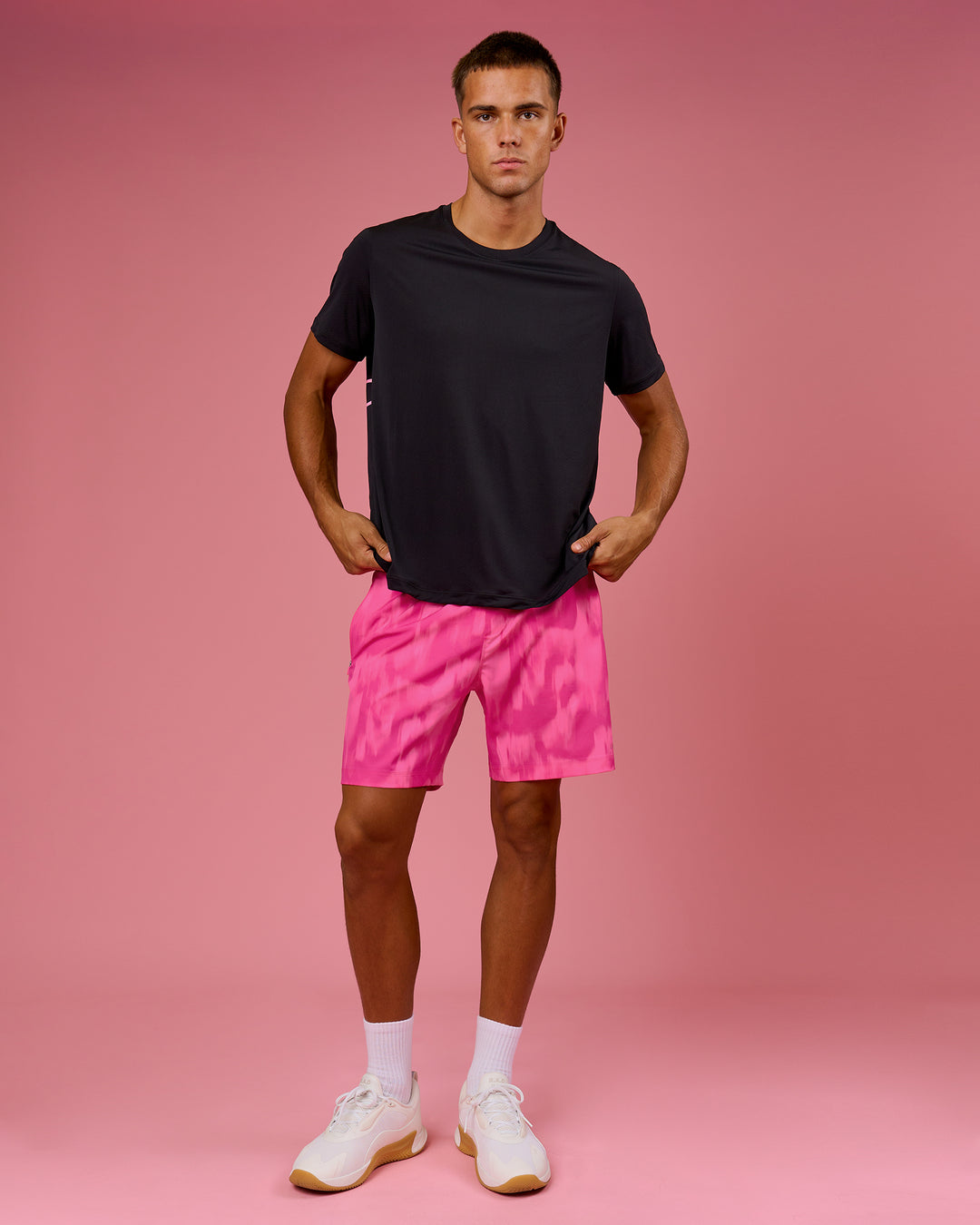 Man wearing BCAM Rep Training Tee - Black | Model:Albert | Size:M - view 4