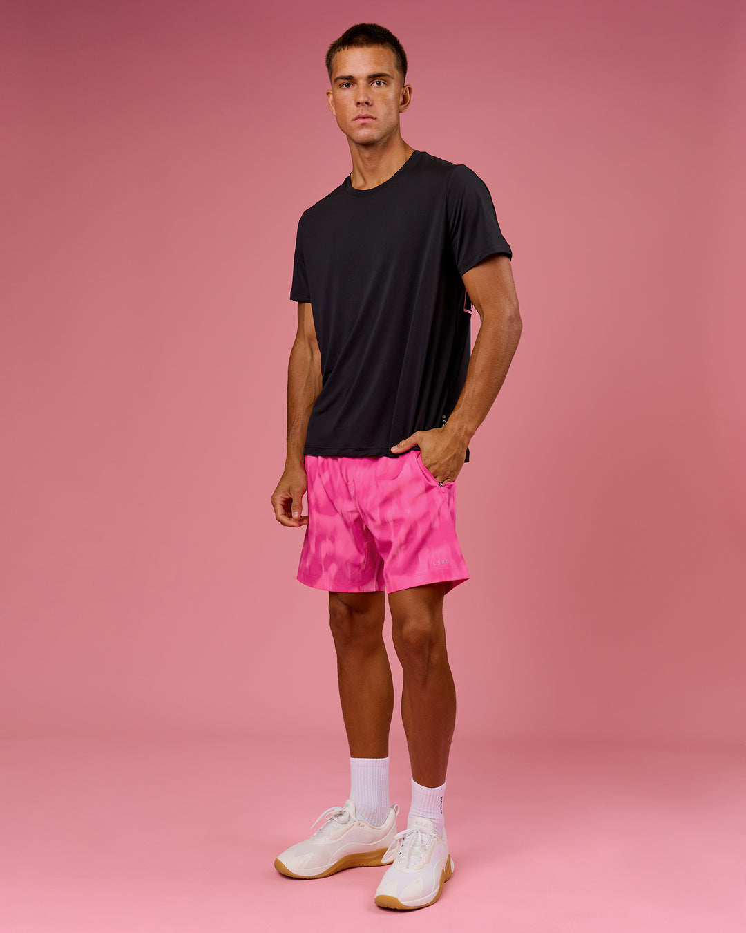 Man wearing BCAM Rep Training Tee - Black | Model:Albert | Size:M - view 5