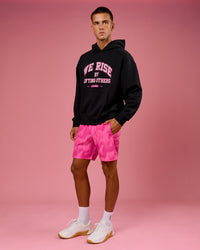 Man wearing BCAM Unisex Oversized Hoodie - Black | Model:Albert | Size:M | Thumbnail Index: 11