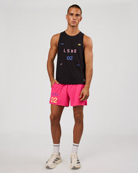 Man wearing Cadence Game Plan Tank - Black | Model:Albert | Size:M | Thumbnail Index: 2