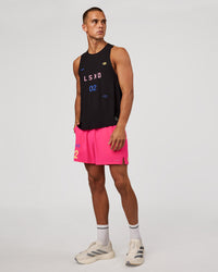 Man wearing Cadence Game Plan Tank - Black | Model:Albert | Size:M | Thumbnail Index: 5