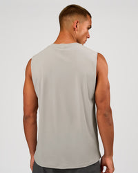 Man wearing Cadence MicroMotion Muscle Tank - Alloy | Model:Albert | Size:M | Thumbnail Index: 2