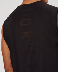 Man wearing Cadence Swift Muscle Tank - Black | Model:Albert | Size:M | Thumbnail Index: 4