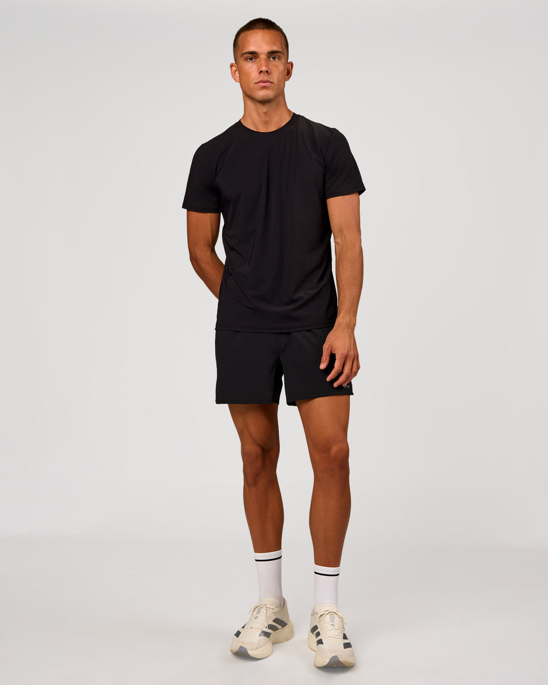 Man wearing Cadence Swift Tee - Black | Model:Albert | Size:M - view 8