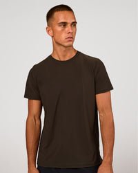 Man wearing Cadence Swift Tee - Ground Coffee | Model:Albert | Size:M | Thumbnail Index: 2