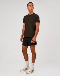 Man wearing Cadence Swift Tee - Ground Coffee | Model:Albert | Size:M | Thumbnail Index: 4