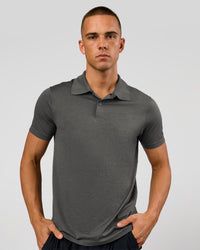 Man wearing Drive Seamless Polo - Dark Storm | Model:Albert | Size:M | Thumbnail Index: 6
