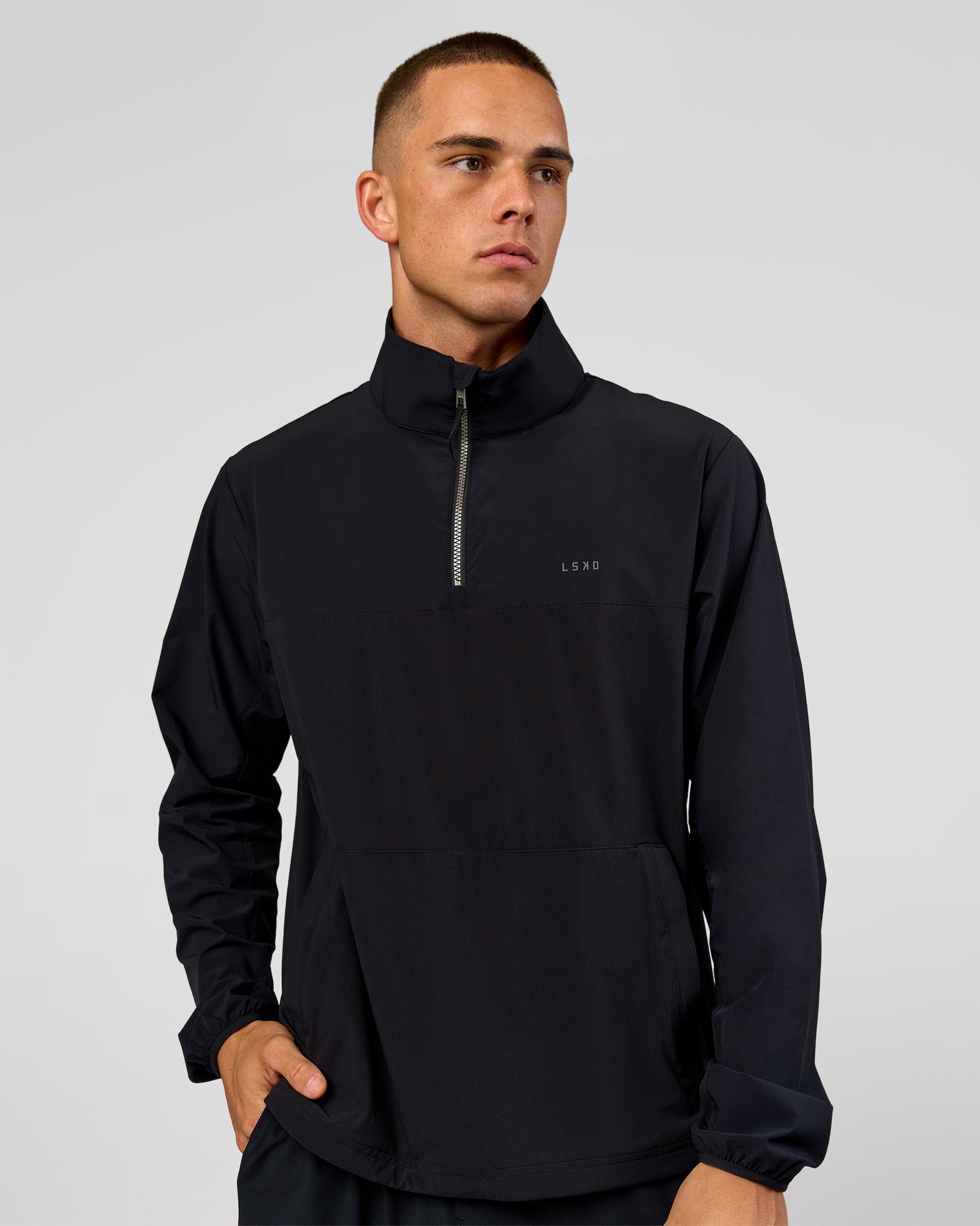 Man wearing Functional Training Jacket - Black | Model:Albert | Size:M