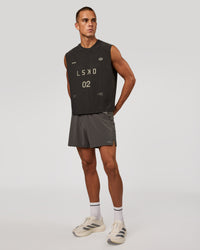 Man wearing Game Plan Boxy Tank - Onyx | Model:Albert | Size:M | Thumbnail Index: 5