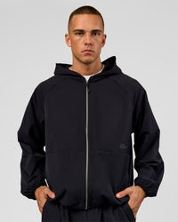 Man wearing Motion Hooded Jacket - Black | Model:Albert | Size:M | Thumbnail Index: 0