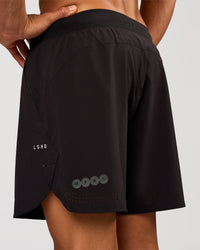 Man wearing Pace 5" Lined Running Short - Game Plan Black | Model:Albert | Size:M | Thumbnail Index: 3