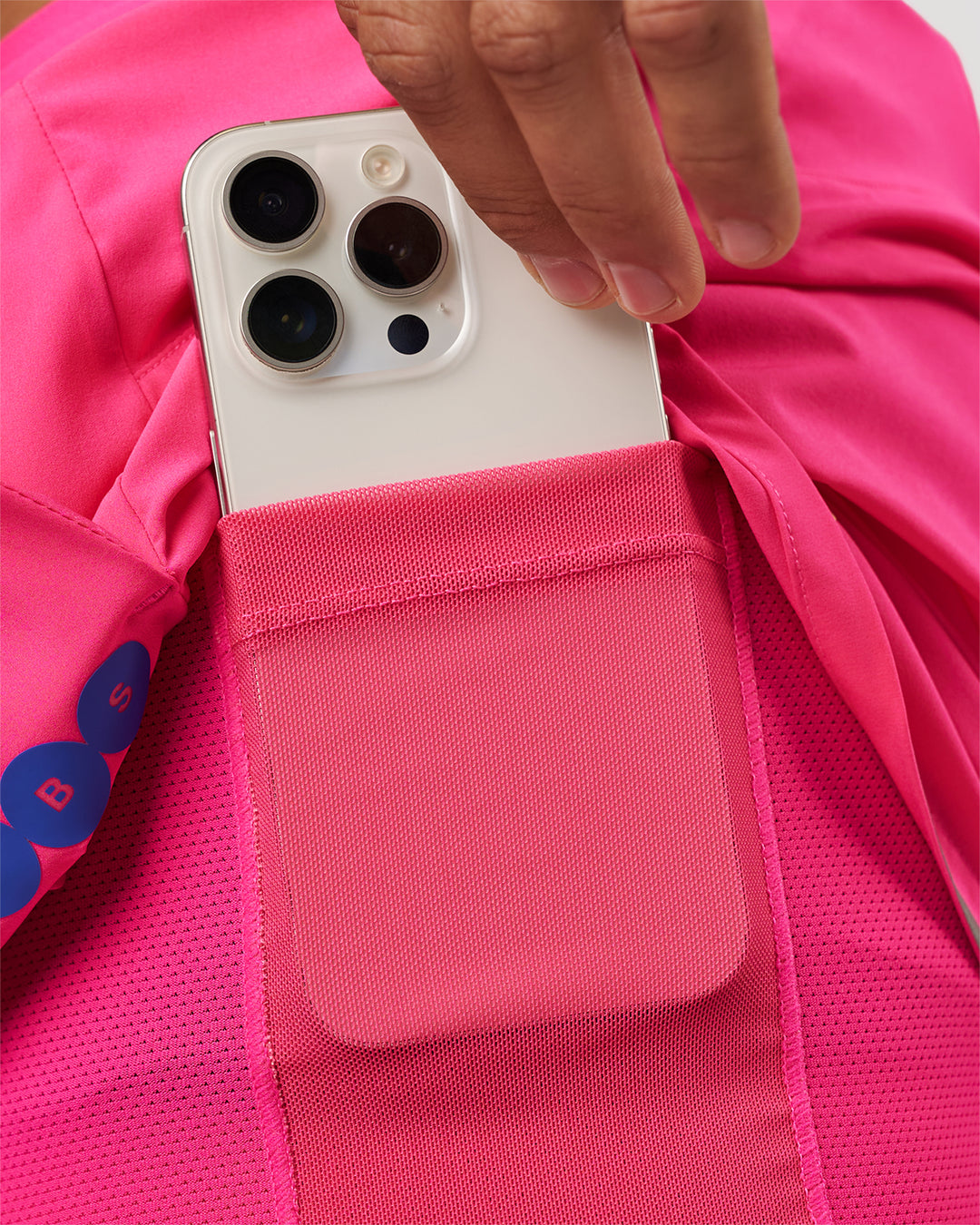 Man wearing Pace 5" Lined Running Short - Game Plan Ultra Pink | Model:Albert | Size:M - view 6