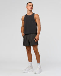 Man wearing Pace 5" Running Short - Black-Onyx | Model:Albert | Size:M