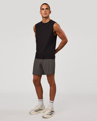 Man wearing Pace 7" Lined Running Short - Dark Storm | Model:Albert | Size:M | Thumbnail Index: 4