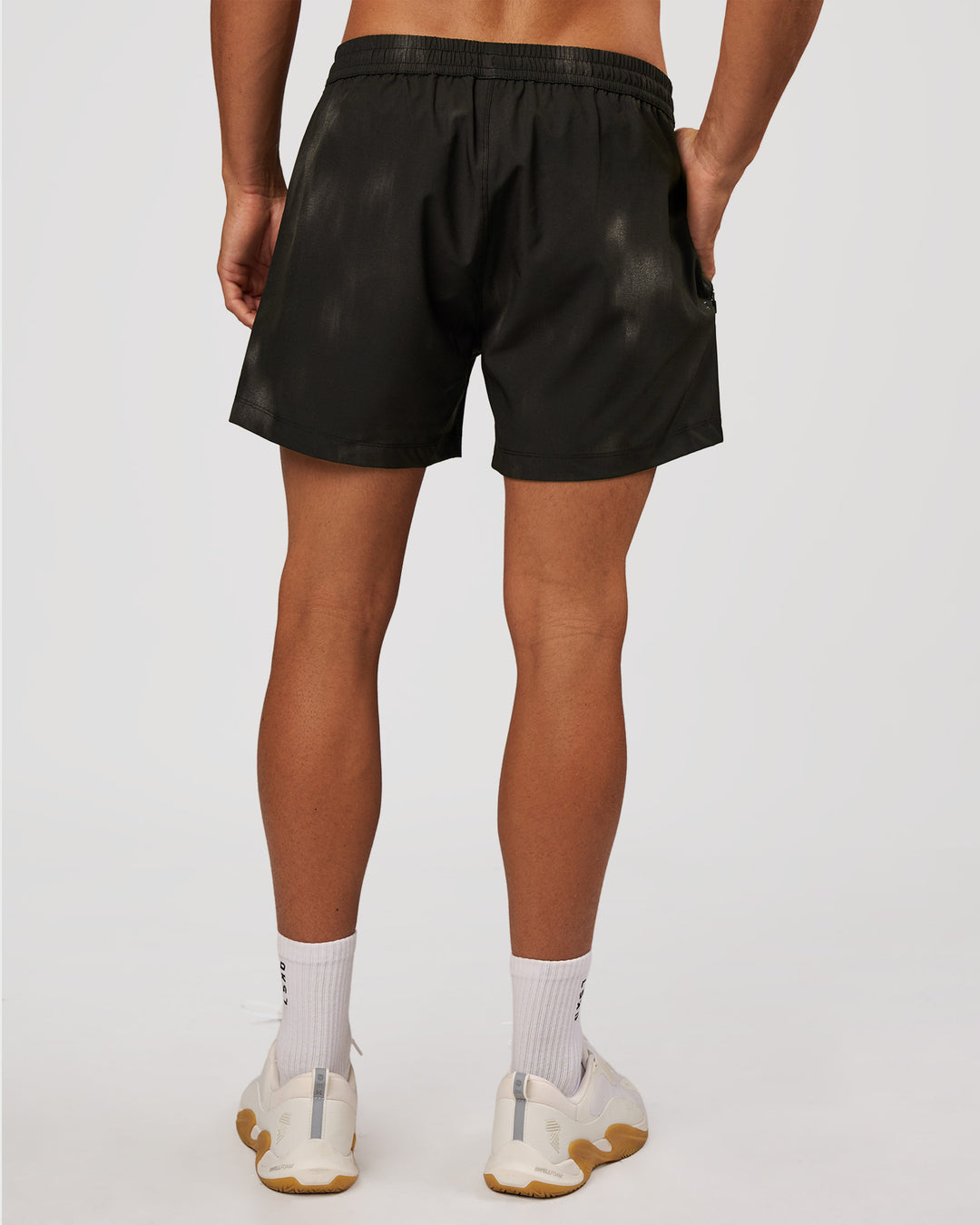 Man wearing Rep 5" Performance Short - Bitmap Blur Black | Model:Albert | Size:M - view 3