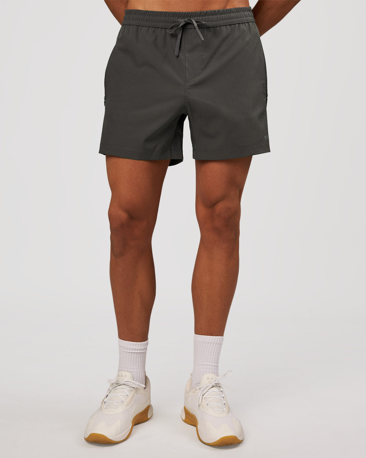 Man wearing Rep 5" Performance Short - Dark Storm | Model:Albert | Size:M