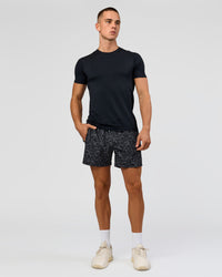 Man wearing Rep 5" Performance Short - Energy Print Black | Model:Albert | Size:M