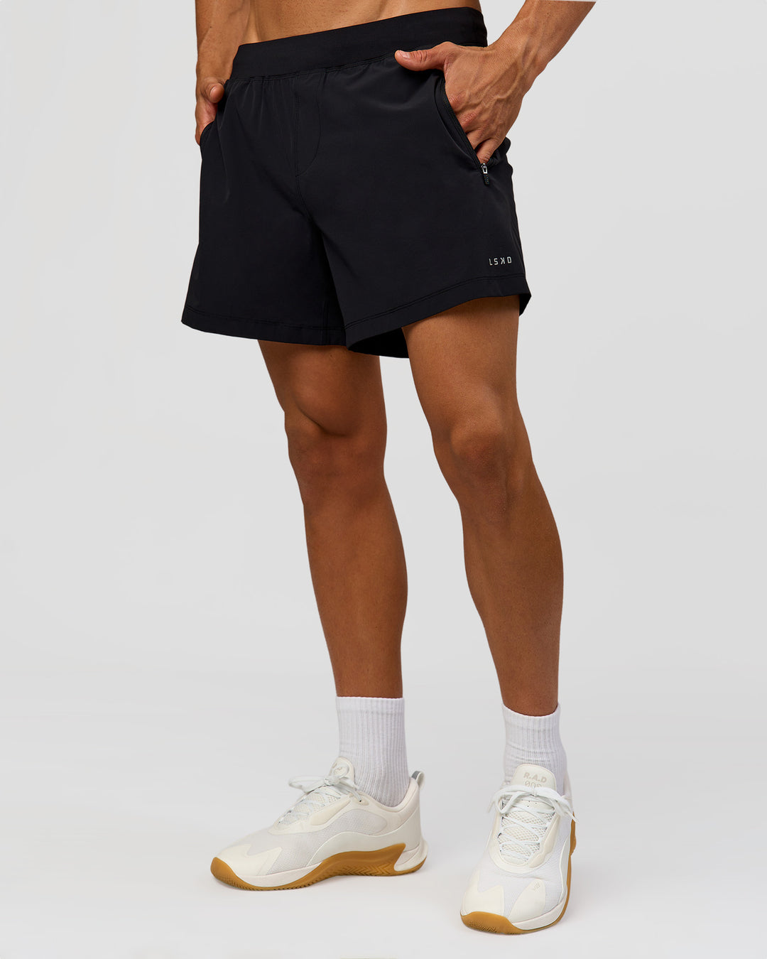 Man wearing Rep+ 5” Training Short - Black | Model:Albert | Size:M - view 5