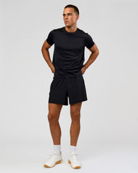 Man wearing Rep+ 5” Training Short - Black | Model:Albert | Size:M | Thumbnail Index: 7