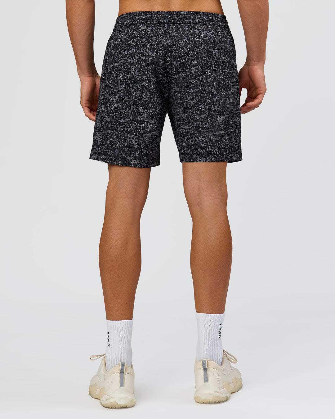 Man wearing Rep 7" Performance Short - Energy Print Black | Model:Albert | Size:M