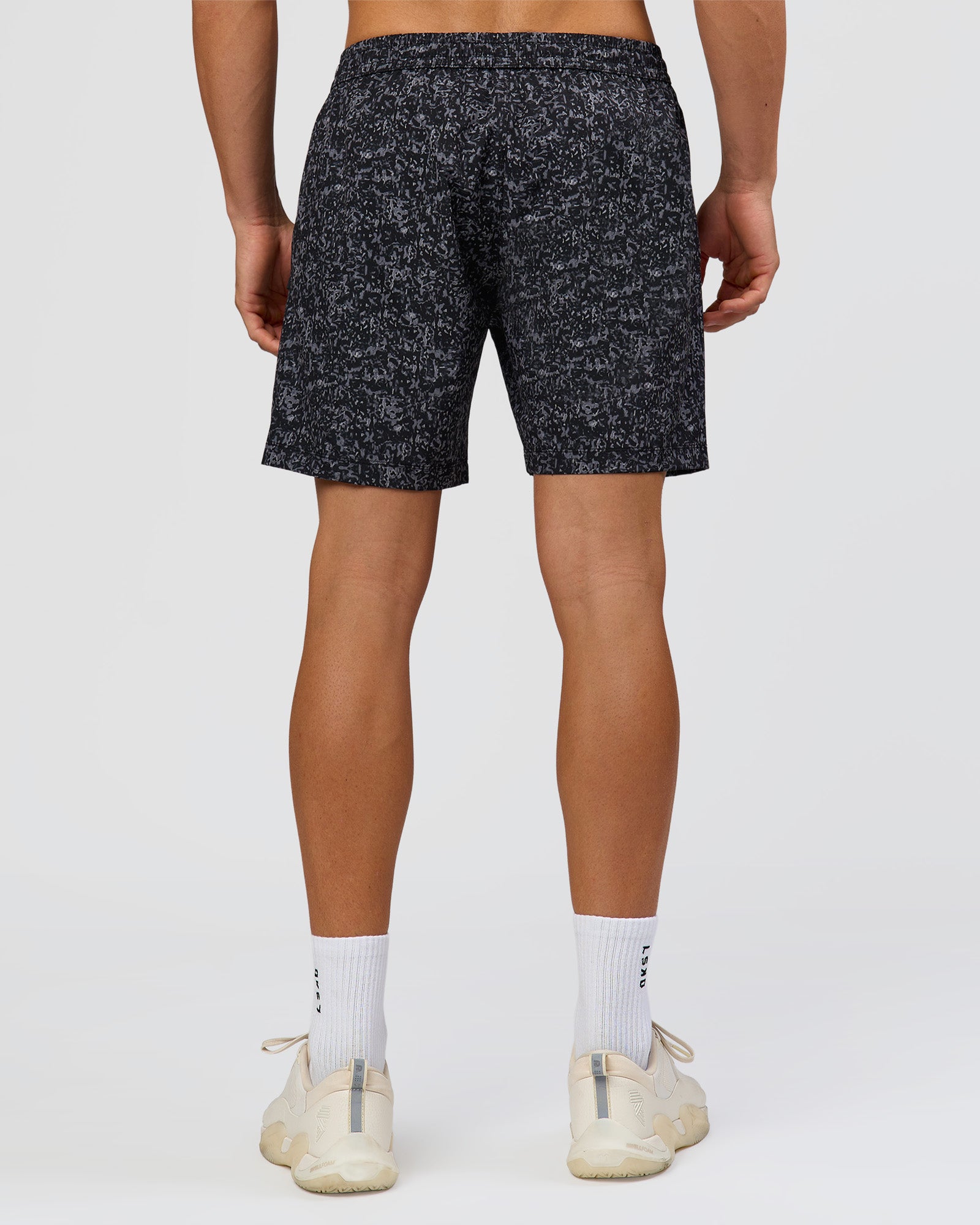 Man wearing Rep 7" Performance Short - Energy Print Black | Model:Albert | Size:M