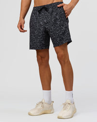 Man wearing Rep 7" Performance Short - Energy Print Black | Model:Albert | Size:M