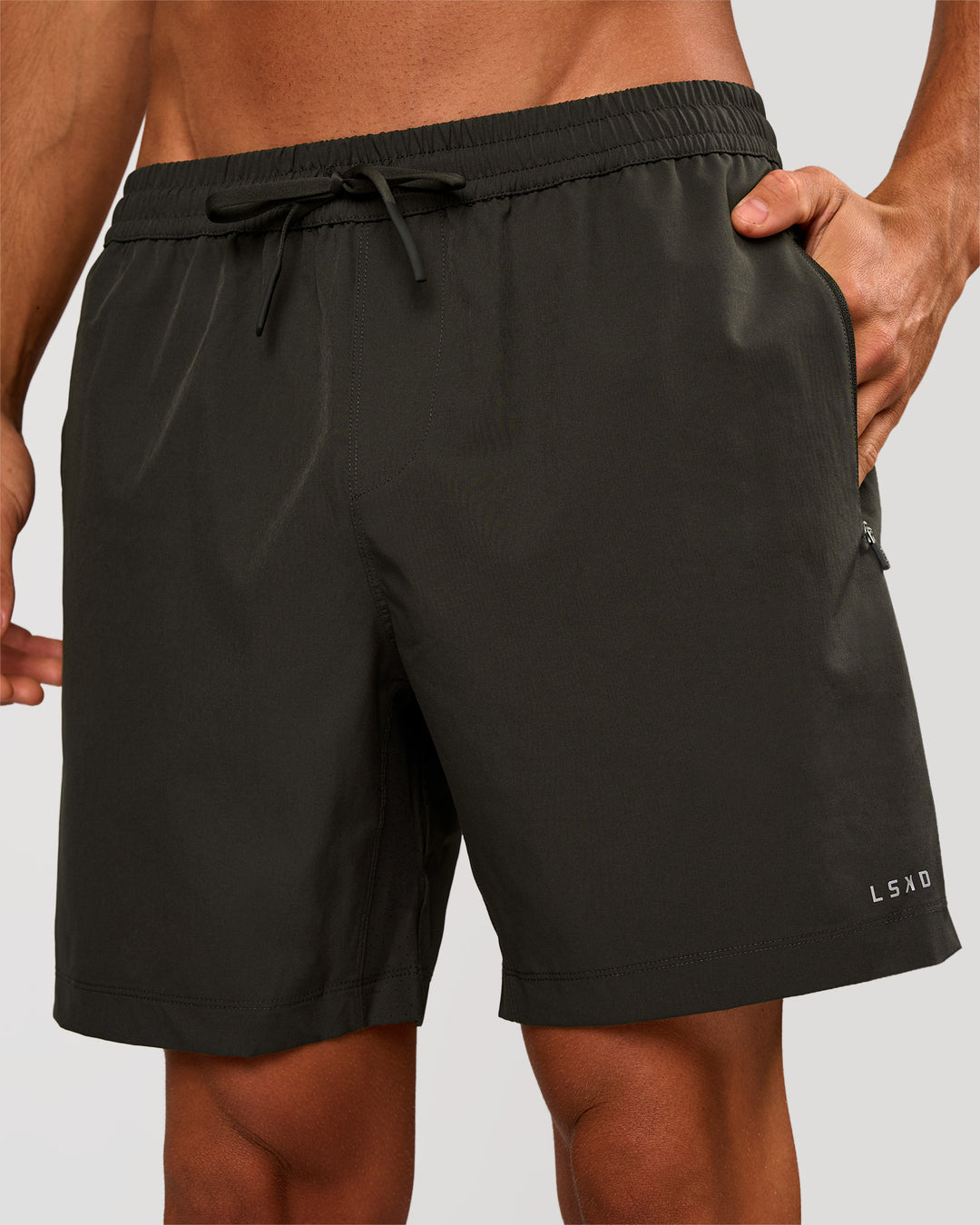 Man wearing Rep 7" Performance Short - Onyx | Model:Albert | Size:M - view 1