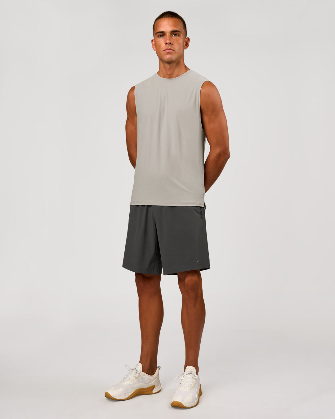 Man wearing Rep 9" Training Short - Dark Storm | Model:Albert | Size:M - view 6