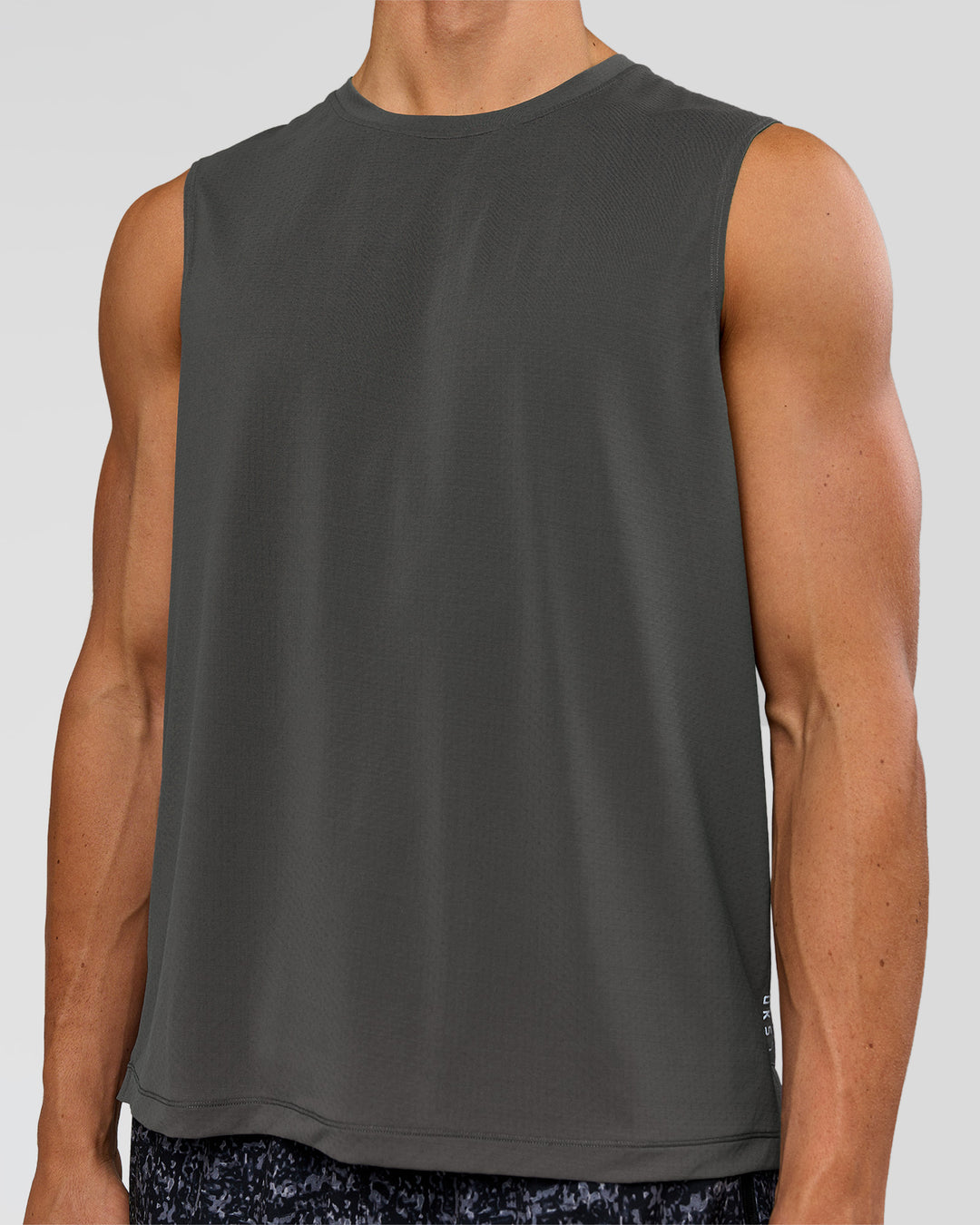 Man wearing Rep Muscle Training Tank - Dark Storm | Model:Albert | Size:M