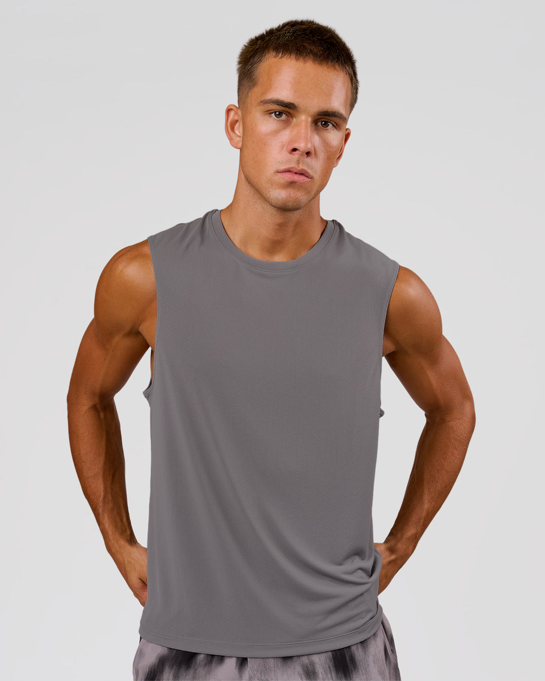 Man wearing Rep Muscle Training Tank - Storm Front | Model:Albert | Size:M - view 1