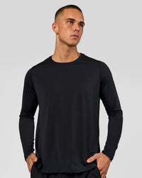 Man wearing Rep Training Long Sleeve  - Black | Model:Albert | Size:M